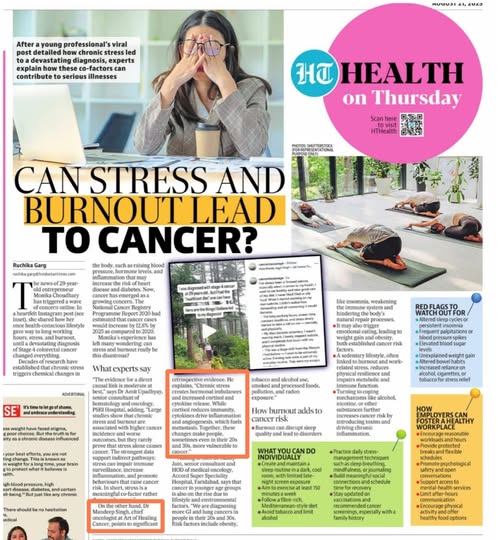 Can stress & burnout lead to cancer