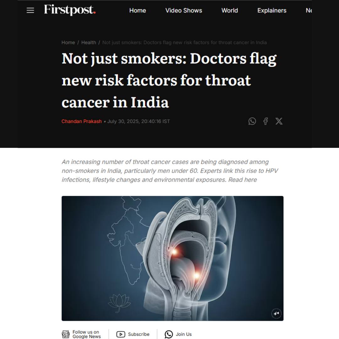 Doctors flag new risk factors for throat cancer in Indi